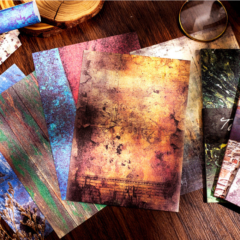 Time Graffiti Series Retro Mottled Paper Stickers, 30 Pcs - ViktaShop