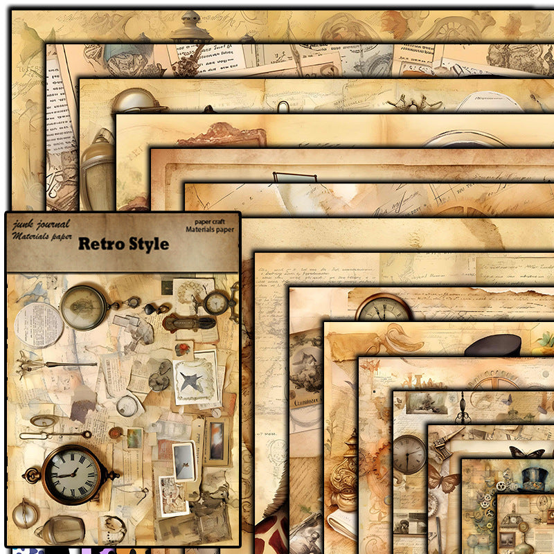 Retro Trifles Material Paper - 15 Pcs - ViktaShop