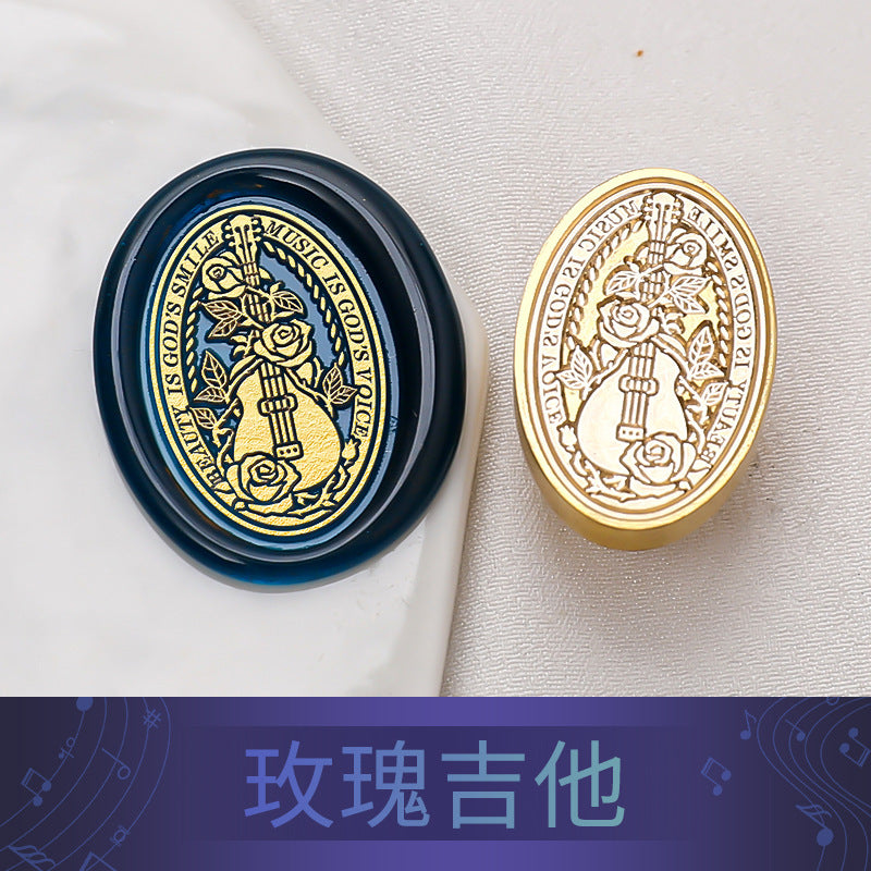 Music Series Brass Seal – Solid Carved Head, 10 Options - ViktaShop