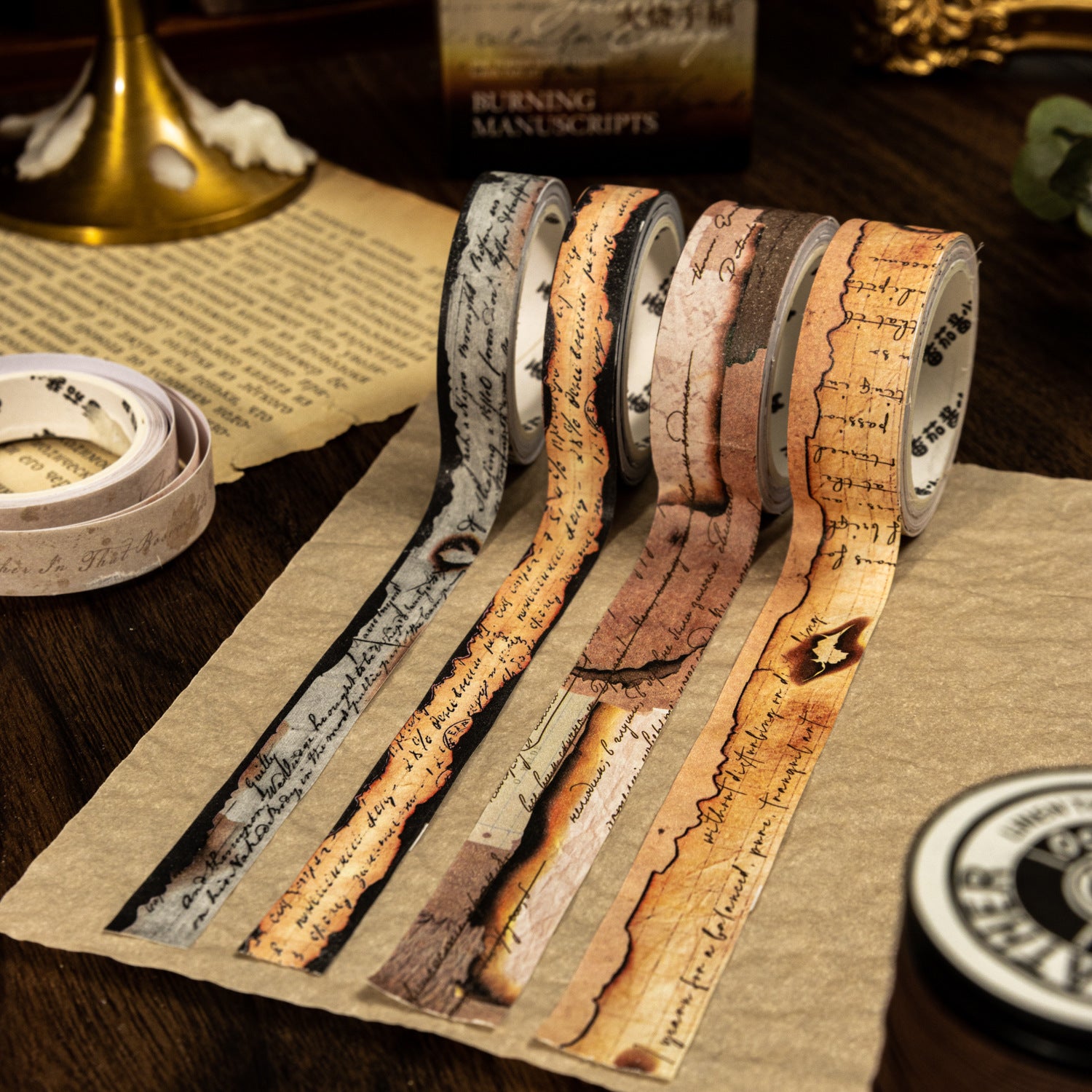 Former Book Pavilion Series – Retro Hand Account DIY Washi Tape, 2m - ViktaShop