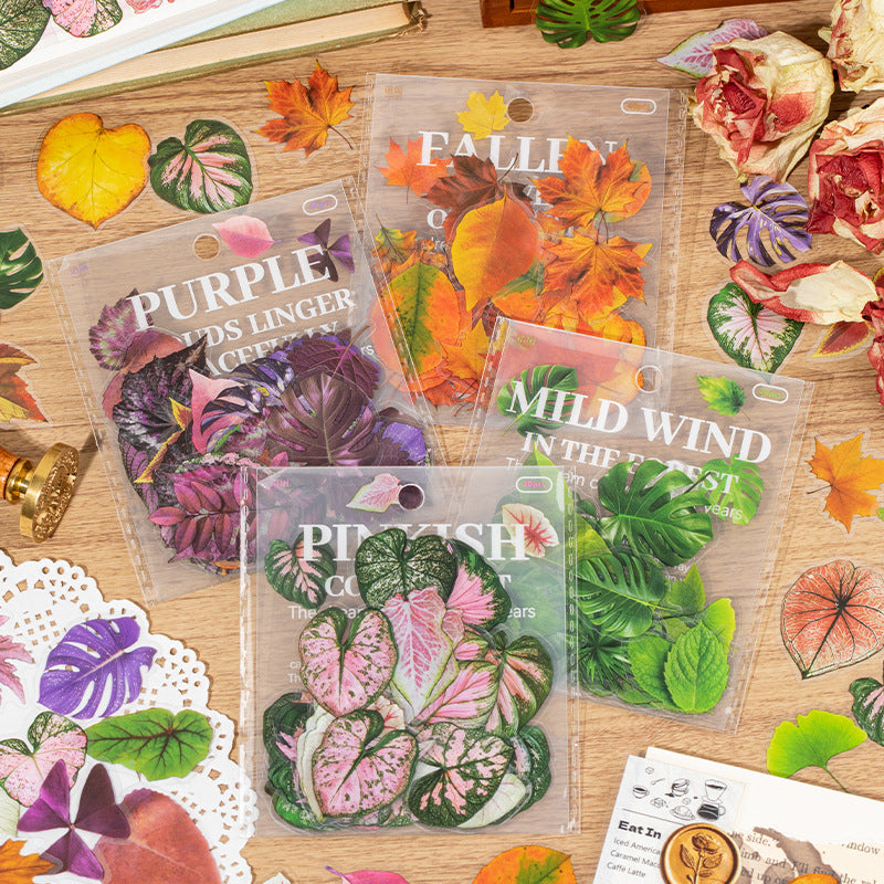 Leaf Theme Simulation Sticker – DIY Hand Account, 4 Options - ViktaShop