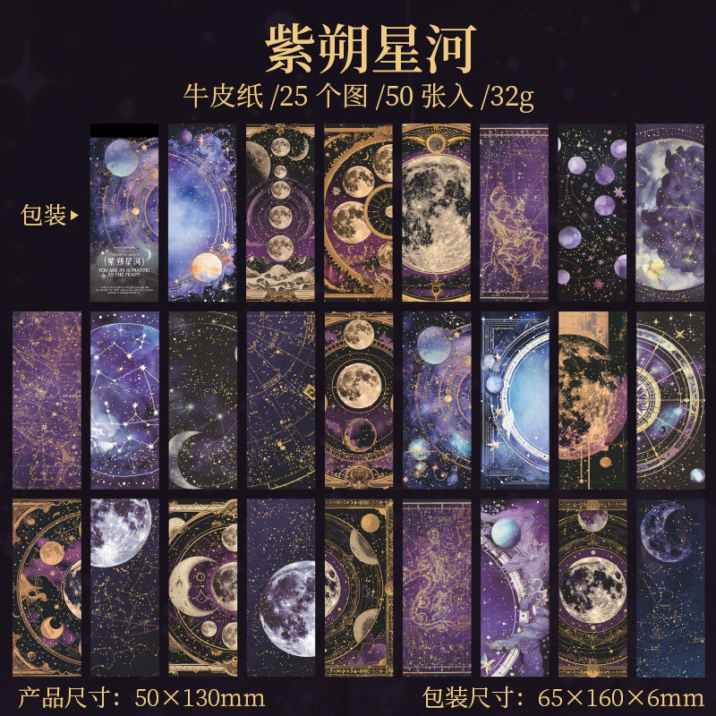 Gilded Stickers – Moon Shadow Series, 6 Options - ViktaShop