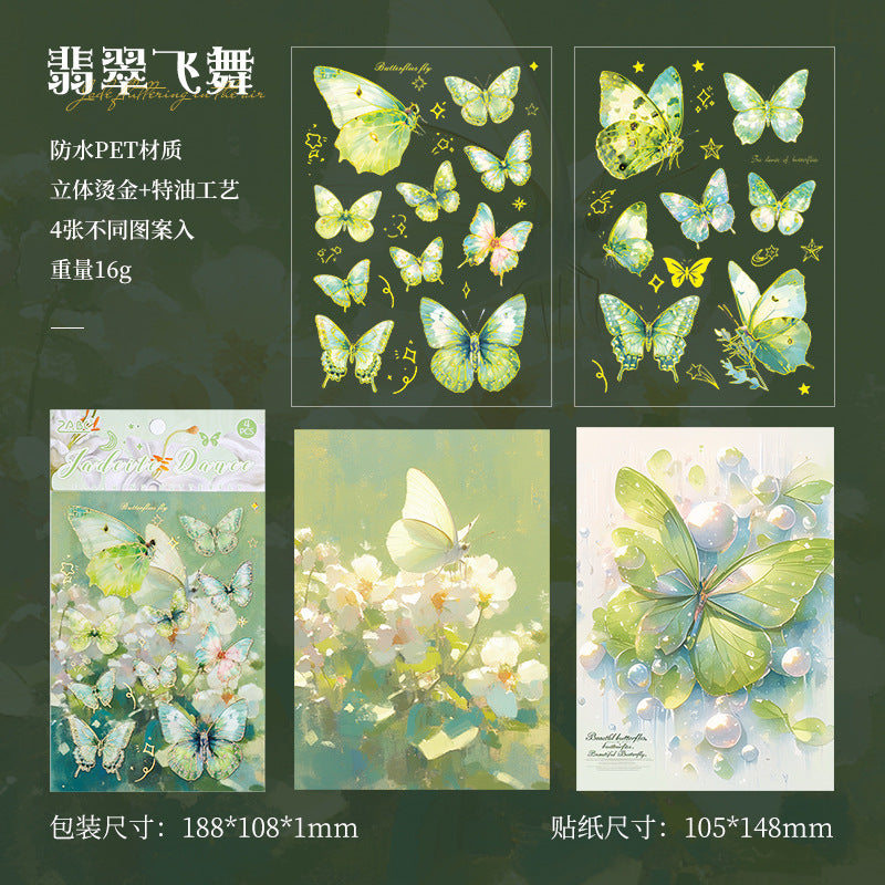 Flashing Butterfly Shadow Stickers – Transparent PET Stickers - ViktaShop