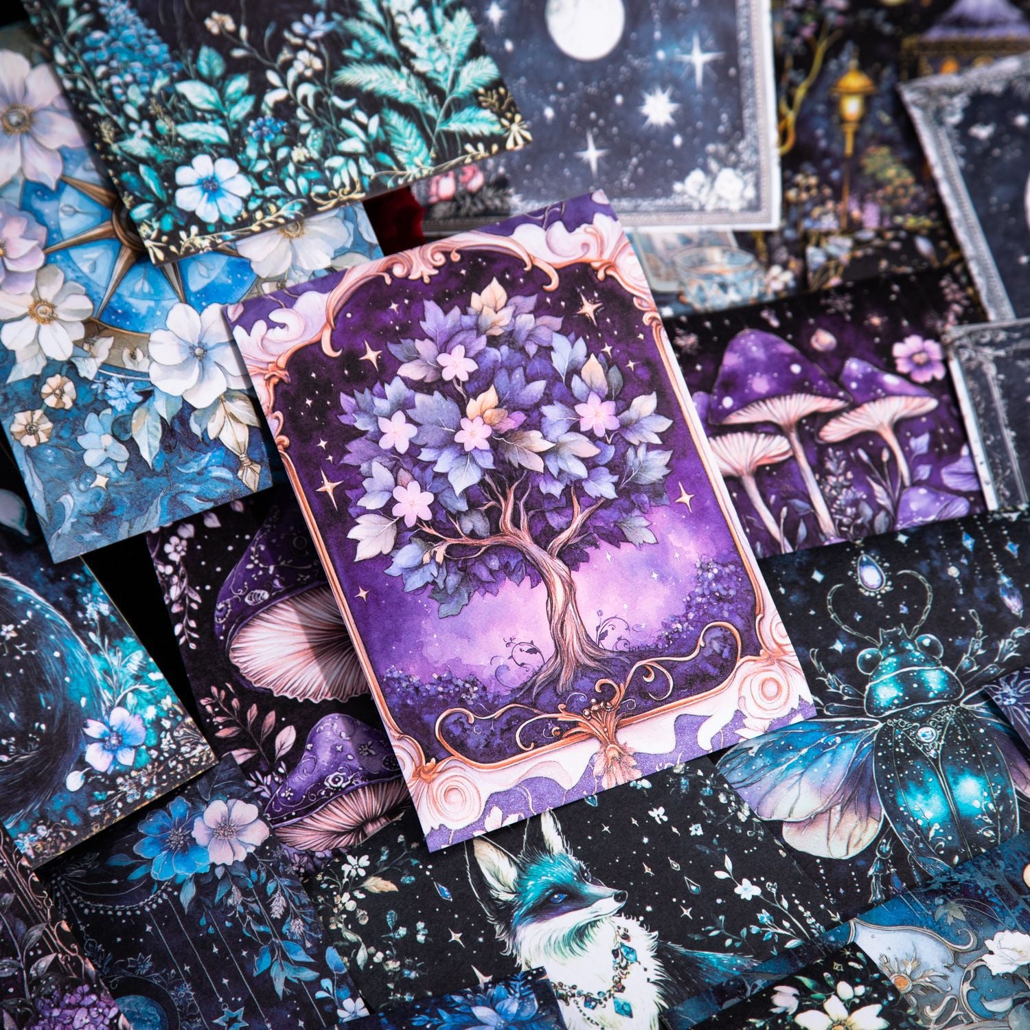 Beautiful Day Starry Night Magic Notebook Stickers – Background Material, 10 Pcs - ViktaShop