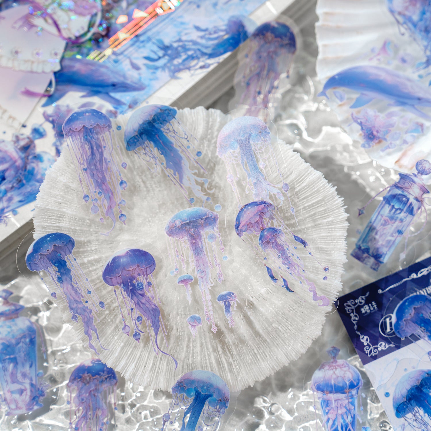 Jellyfish Fantasy Series PET Stickers, 40 Pcs - ViktaShop