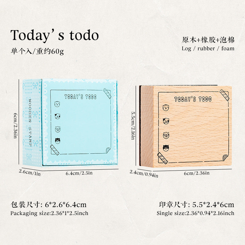 Hand Account Wooden Seal - Week, Month, Day Planner - ViktaShop