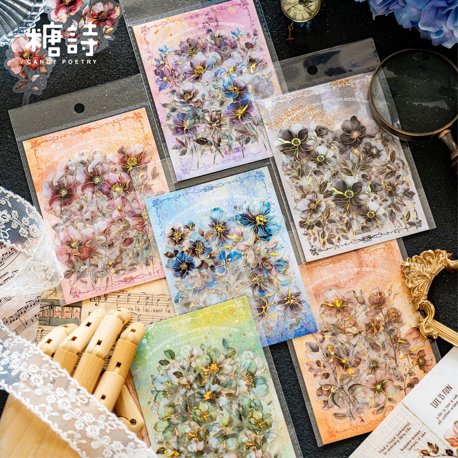 Purple Flower Dream Series - PET Stickers - ViktaShop