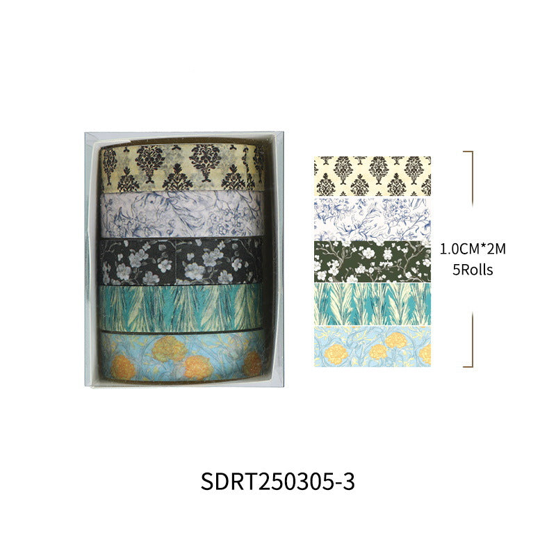 Old Year Poem Washi Tape Set – Retro Literary Style, 12 Options - ViktaShop