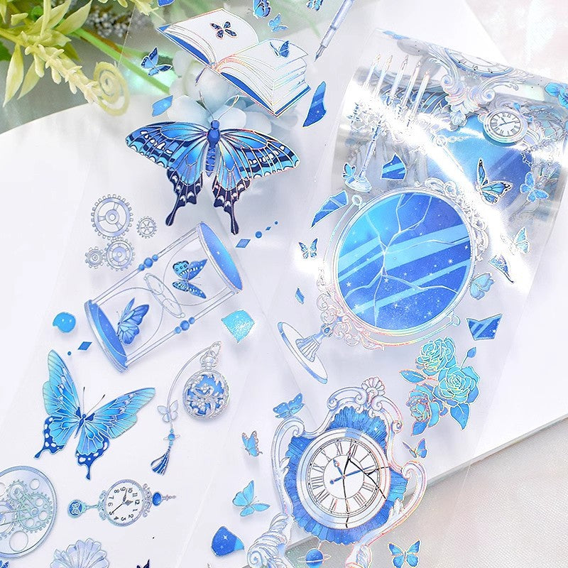 Mermaid Collage PET Tape Set - Floral & Shell DIY Stickers, 2m - ViktaShop