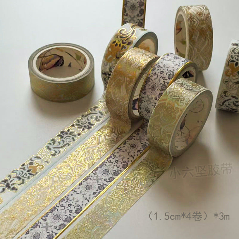 Gilded Paper Tape – Retro Chinese Style DIY Journal Tape, 7 Options - ViktaShop