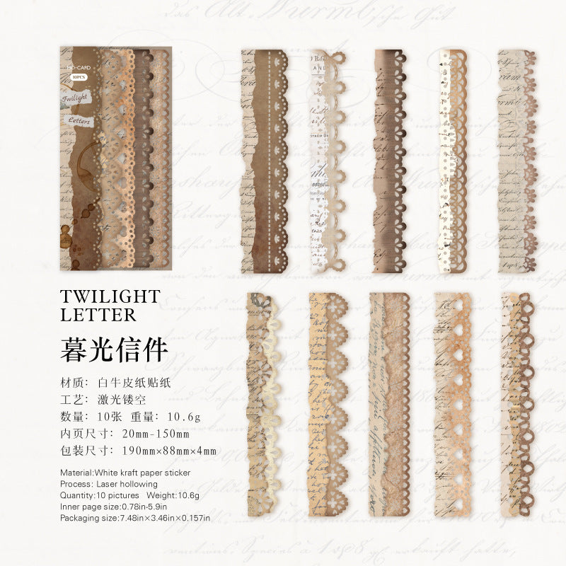 Strip Lace Material Paper - 10 Pcs - ViktaShop