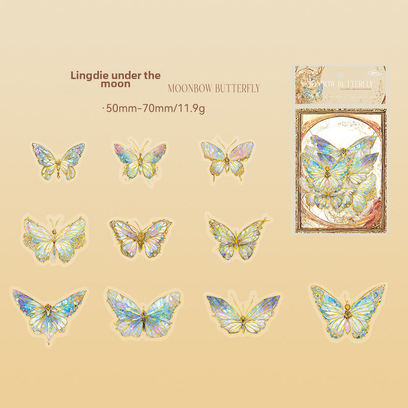 Ice Crystal 3D Butterflies Stickers – PET Decorative Stickers - ViktaShop