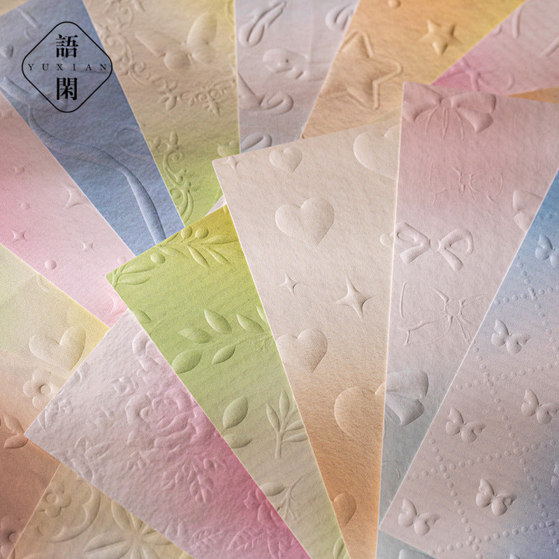 Retro Relief Background Paper – Snowflake Net Pattern, 23 Sheets - ViktaShop