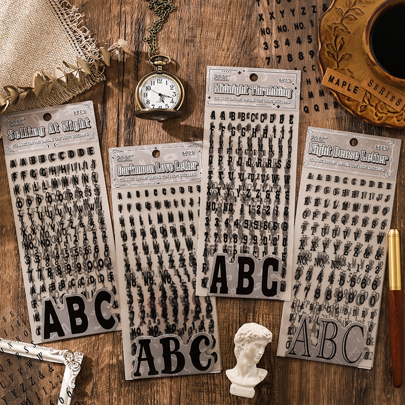 Classic Letter PET Stickers – Uppercase, Lowercase & Numbers - ViktaShop
