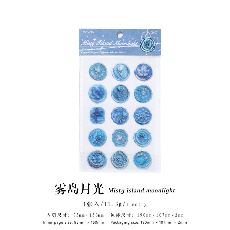 Memory Box Series Paint Glue Stickers, Retro Hand Account, 6 Options - ViktaShop
