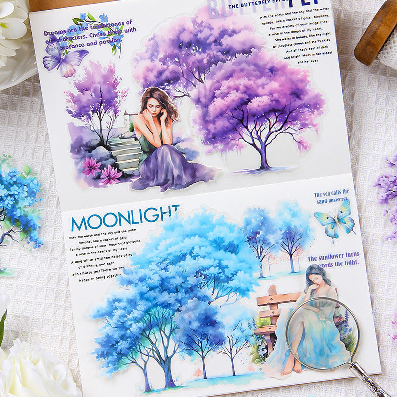 Waterproof PET Stickers – Natural Tree Scenery - ViktaShop