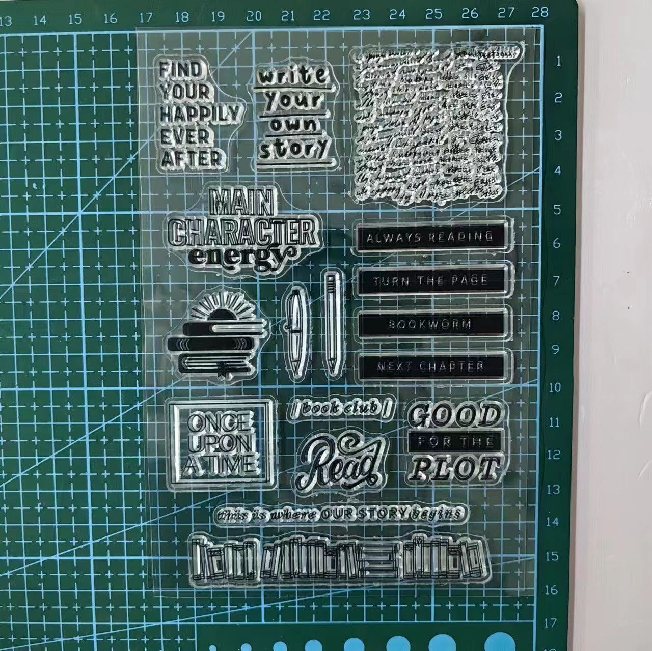 Transparent English Text Seal, Clear Stamp for Scrapbook & Journal DIY - ViktaShop