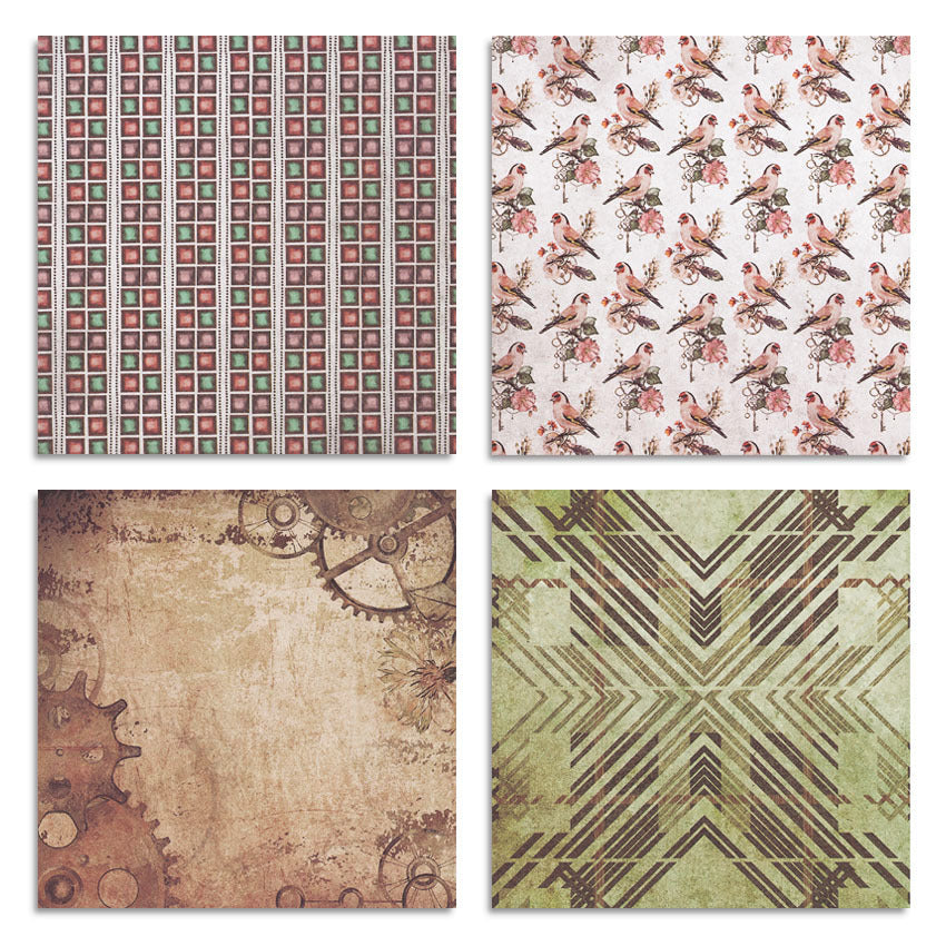 Mystic Voyage Album Scrapbook Junk Journal Pattern Paper - 24 Sheets - ViktaShop