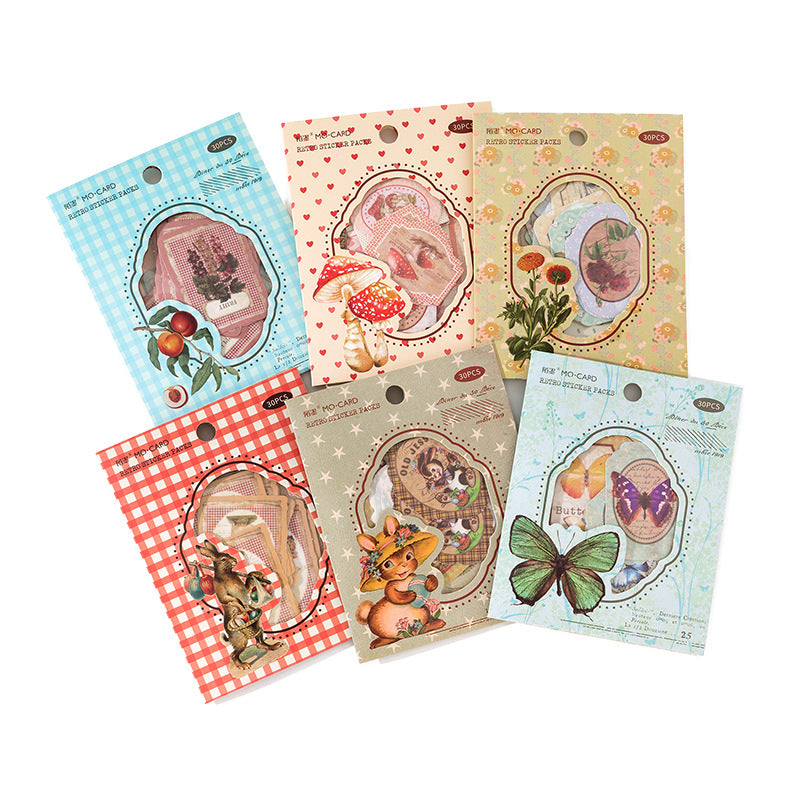 Sticker Bag - Pastoral Diary Series, 6 Pcs - ViktaShop