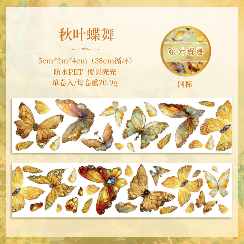 Butterfly Dance Tape – PET Landscape Stickers Roll - 2m - ViktaShop