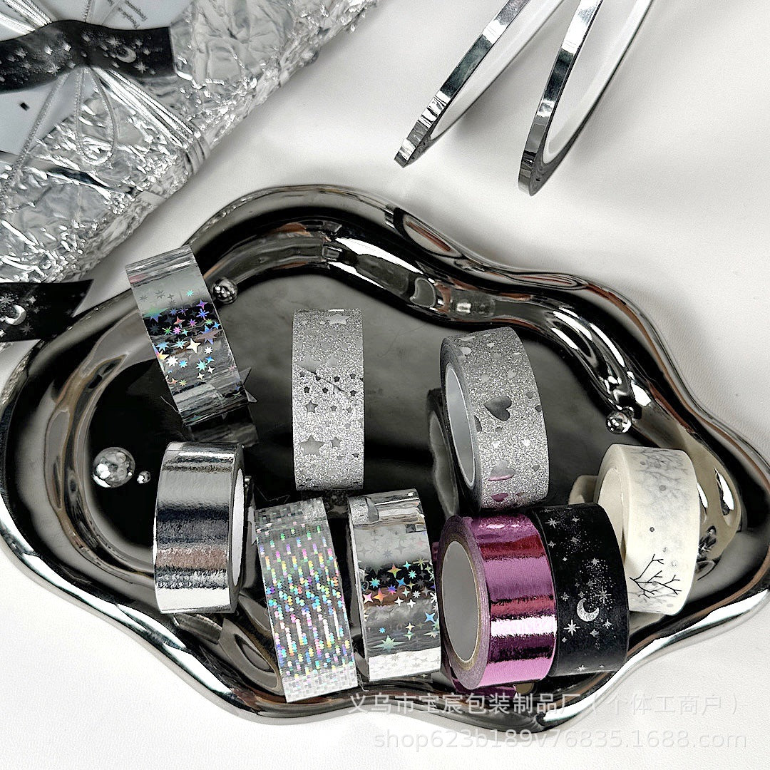 High-Color Value Aluminum Foil Tape – Hot Silver, DIY Decoration, 6 Options - ViktaShop