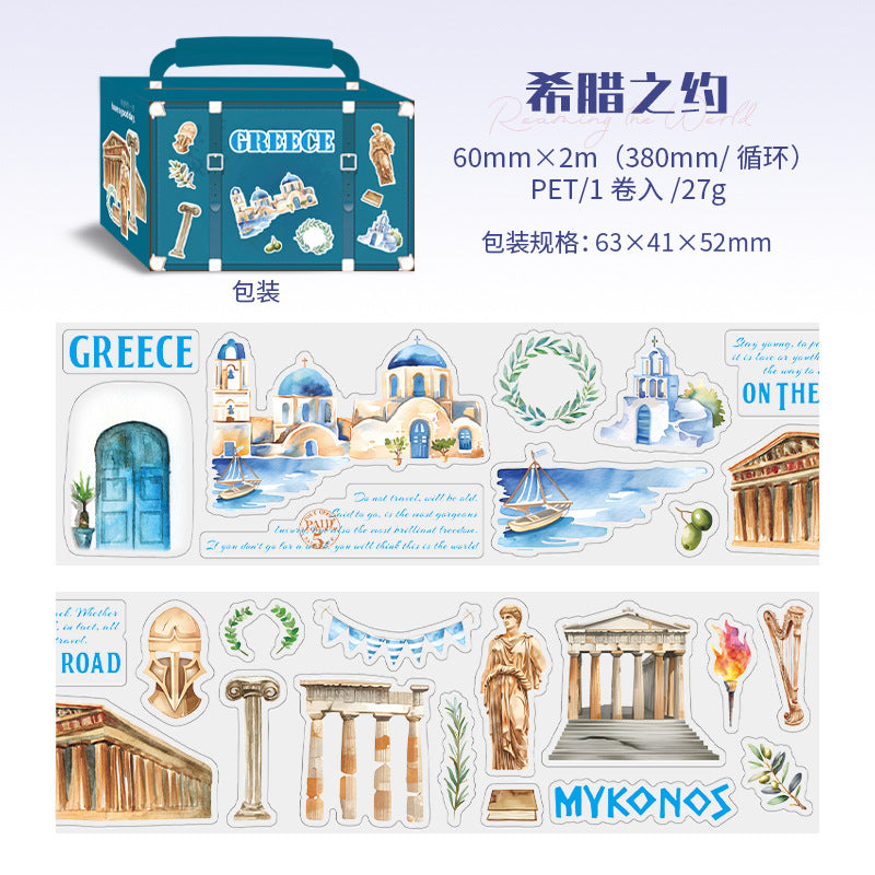 Roaming the World PET Tape – City Travel Series, 2m - ViktaShop