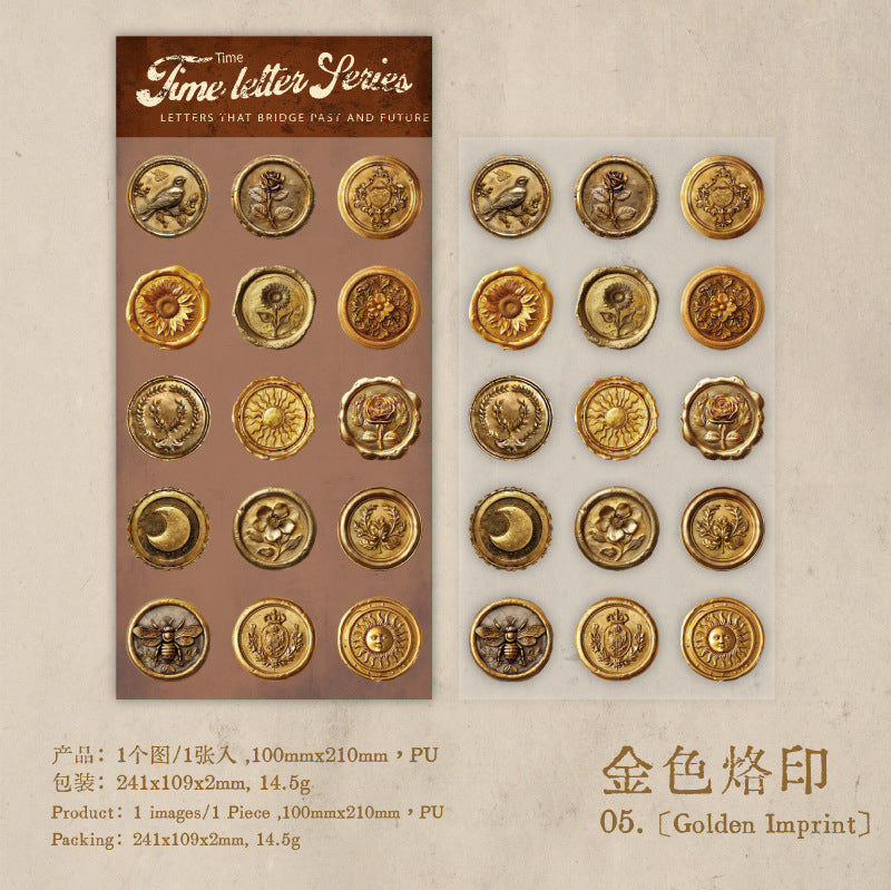 Time Letter Series PET Stickers, 1 Pcs - ViktaShop