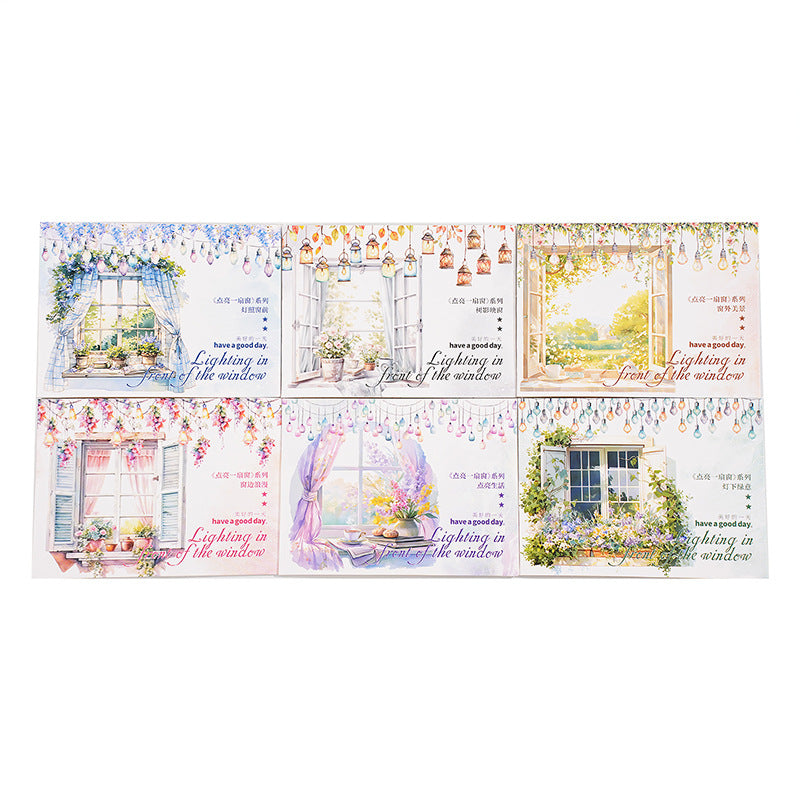 Double White Ink PET Sticker Pack - Window Frame Lighting, 6 Options - ViktaShop