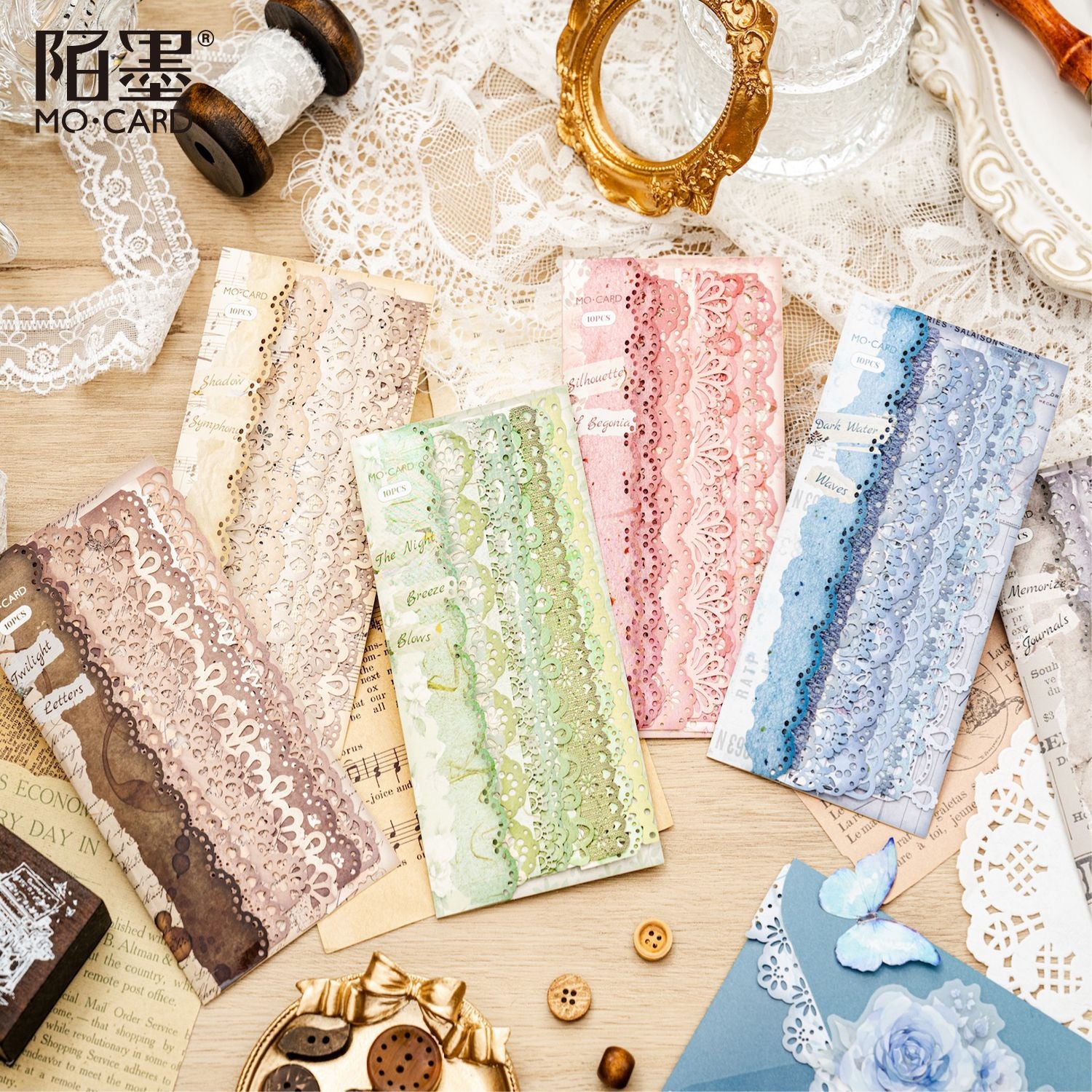 Strip Lace Material Paper - 10 Pcs - ViktaShop