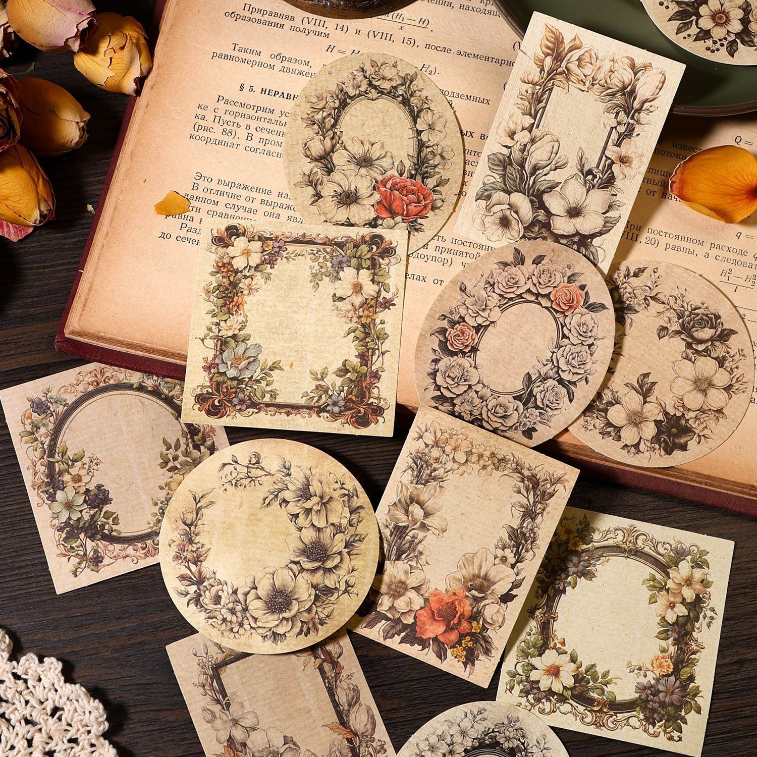 Ancient Forest Note Paper - Flowers Poetic Series, 4 Pcs - ViktaShop