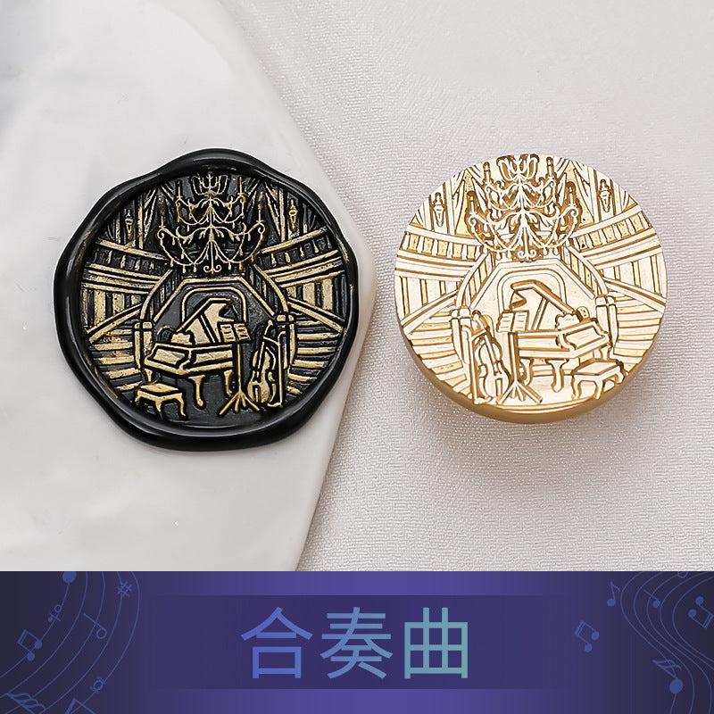 Music Series Brass Seal – Solid Carved Head, 10 Options - ViktaShop