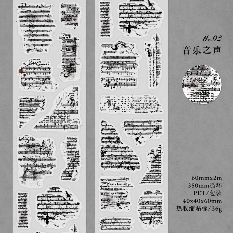 Old Things PET Tape – Twilight Series, Retro Hand Account, 2m - ViktaShop