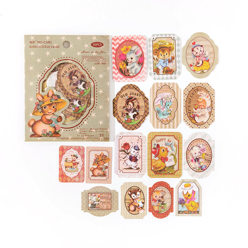 Sticker Bag - Pastoral Diary Series, 6 Pcs - ViktaShop