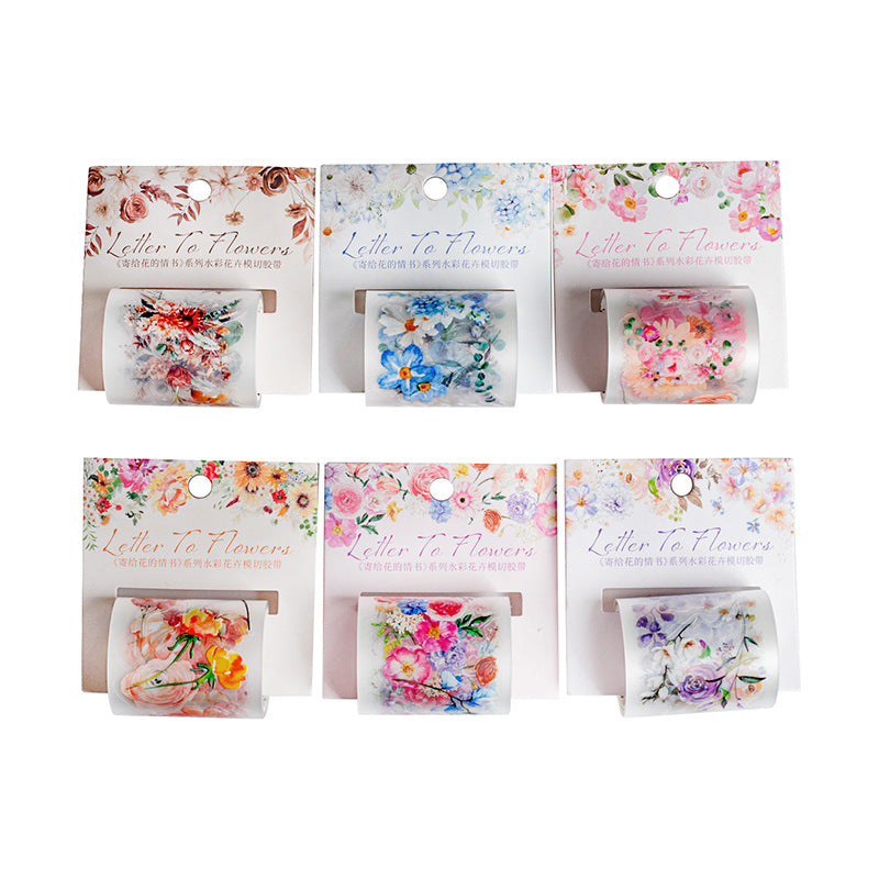 Flowers Love Letter Series Fog PET Tape, 2m - ViktaShop