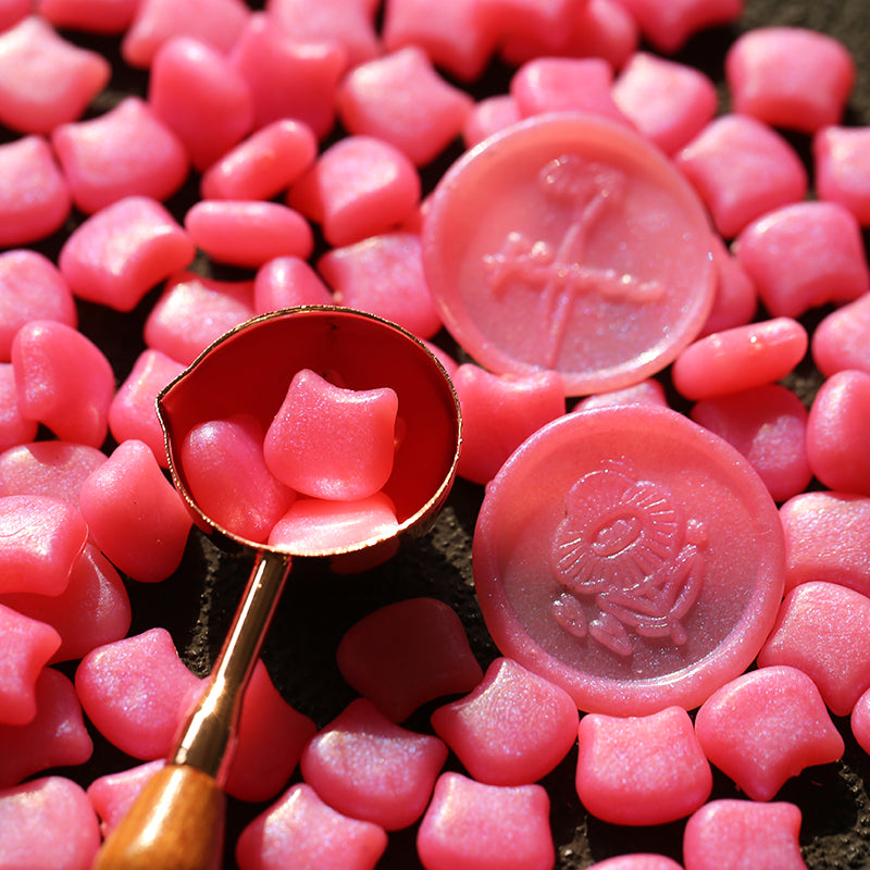 Cute Cat Head Wax Seal Set – Mixed Color Polarized Wax Grains - ViktaShop