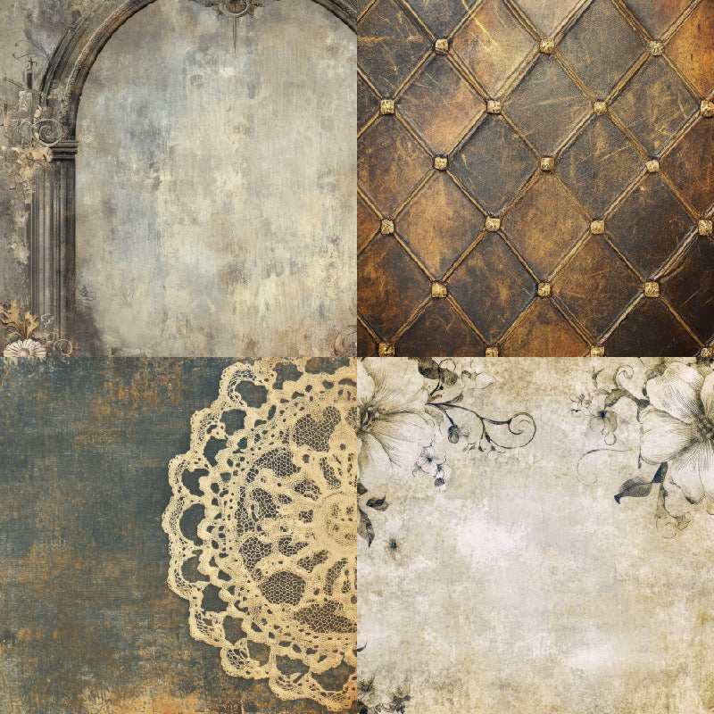 Grunge Background Paper – Single-Sided Pattern Paper, 24 Sheets - ViktaShop