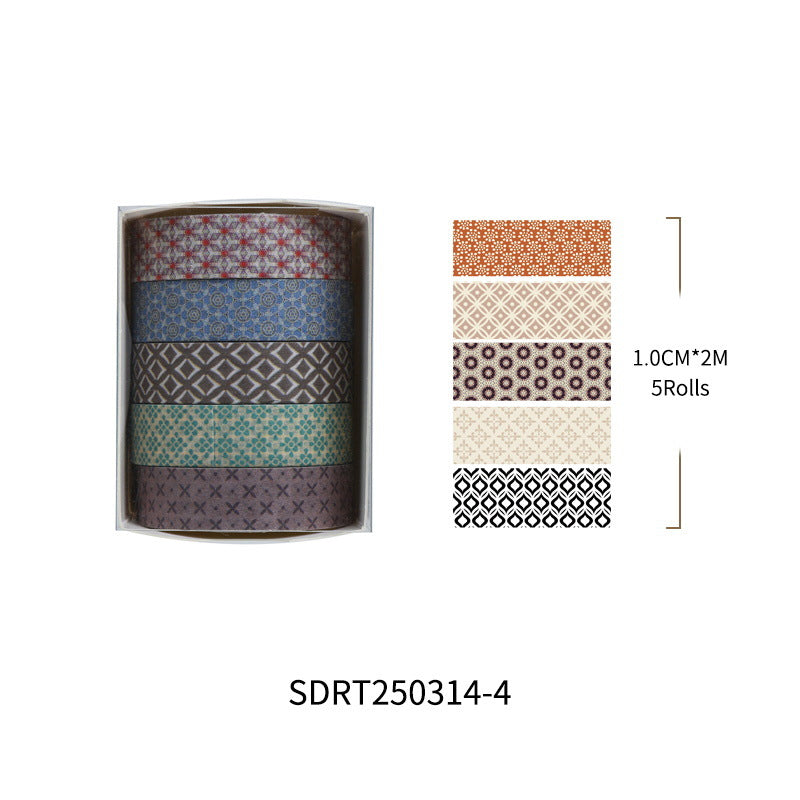 Message Series Washi Tape Set – Creative Background Design, 12 Options - ViktaShop