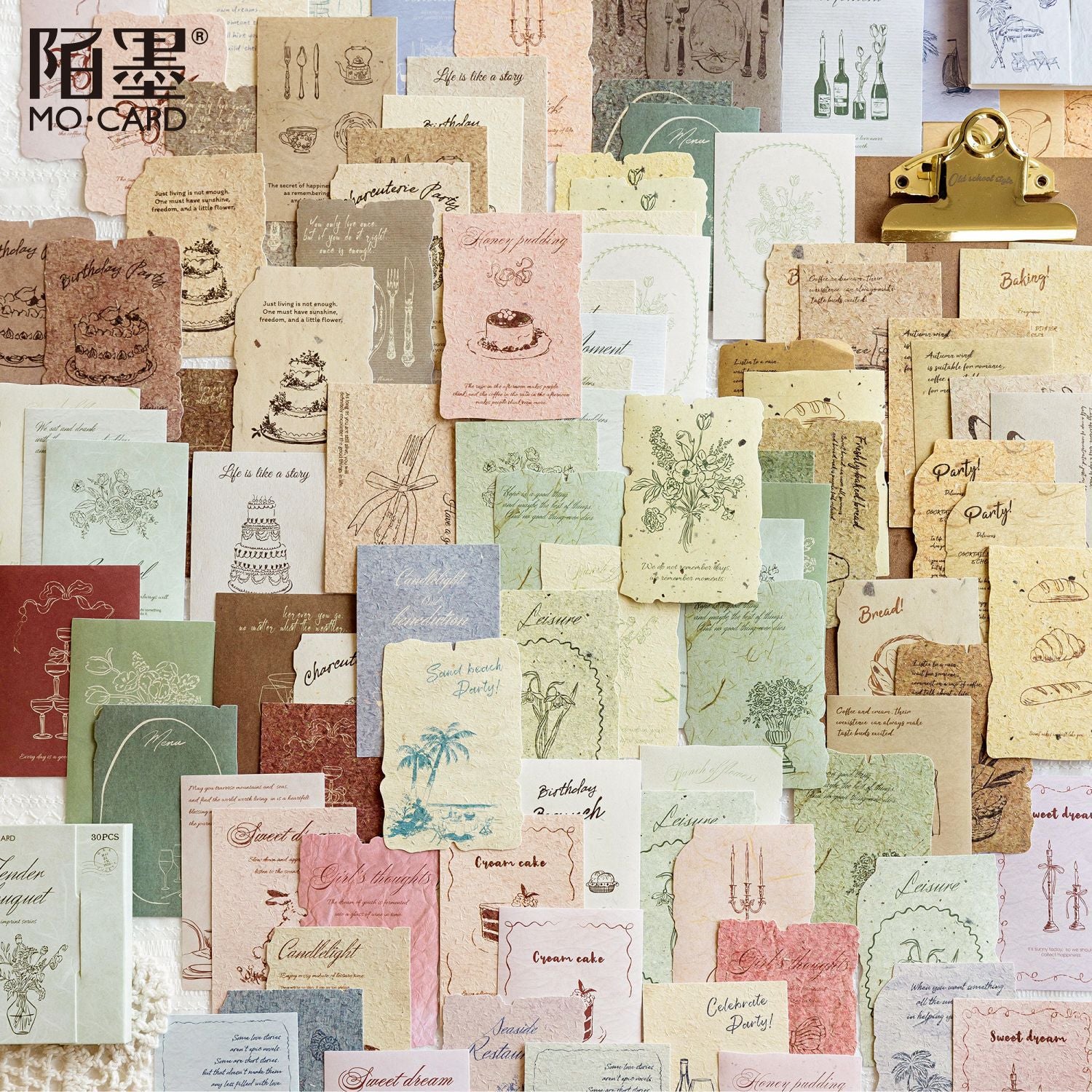 Material Stickers Life Imprint Series - 30 pcs - ViktaShop