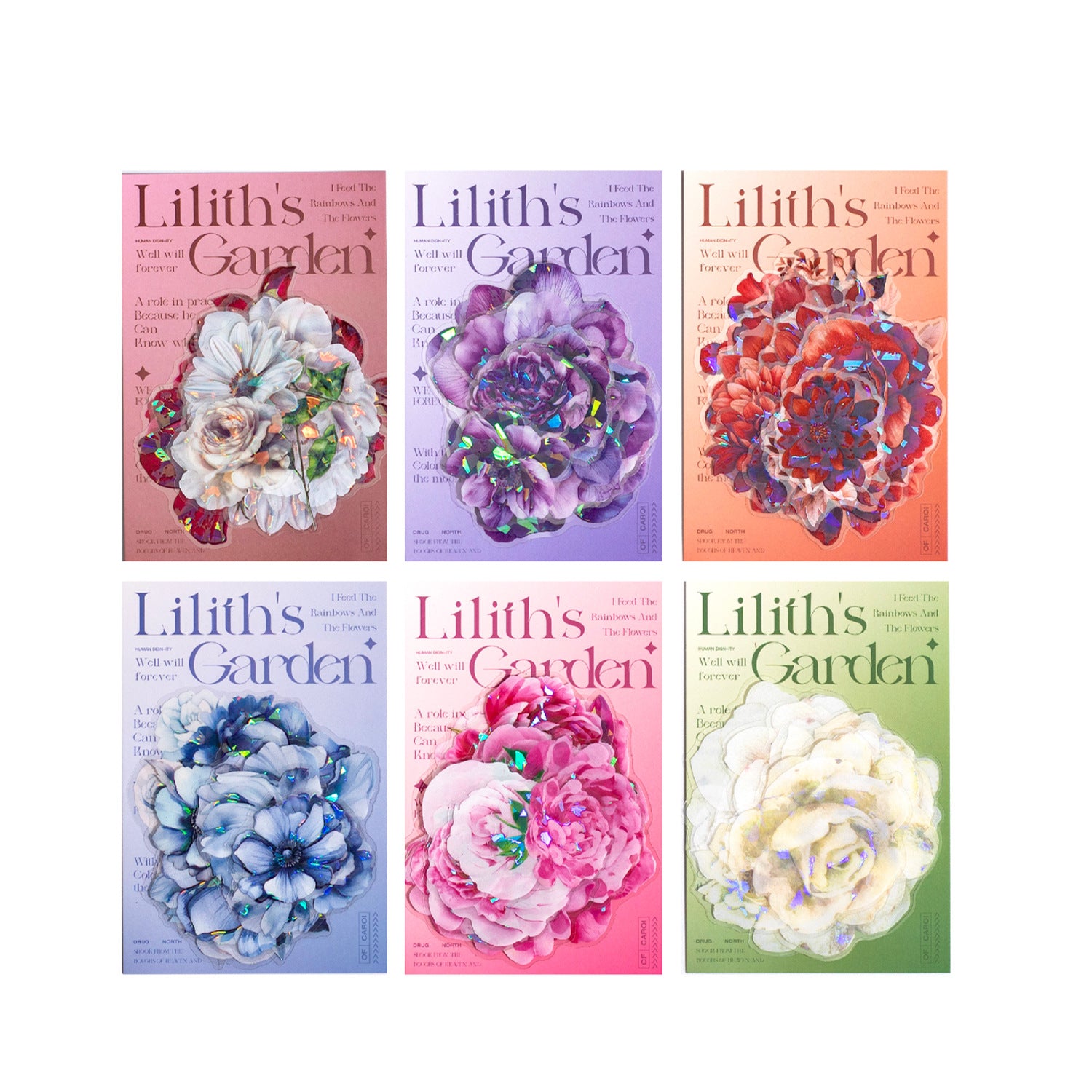 Garden Series PET Material Sticker Pack – Flower Narrative, 20 Pcs - ViktaShop