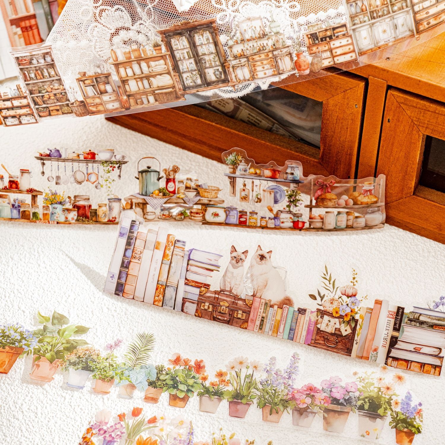 Retro Decorative PET Tape for Scrapbooking - ViktaShop