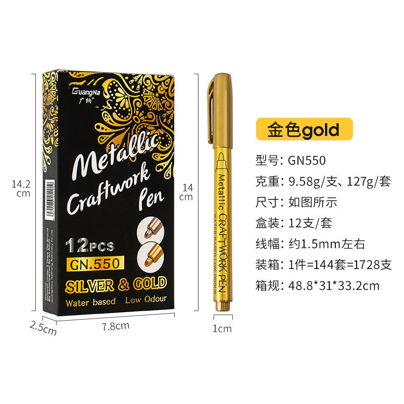 Color Metal Pen Set - Hard Tip Art Marker - ViktaShop