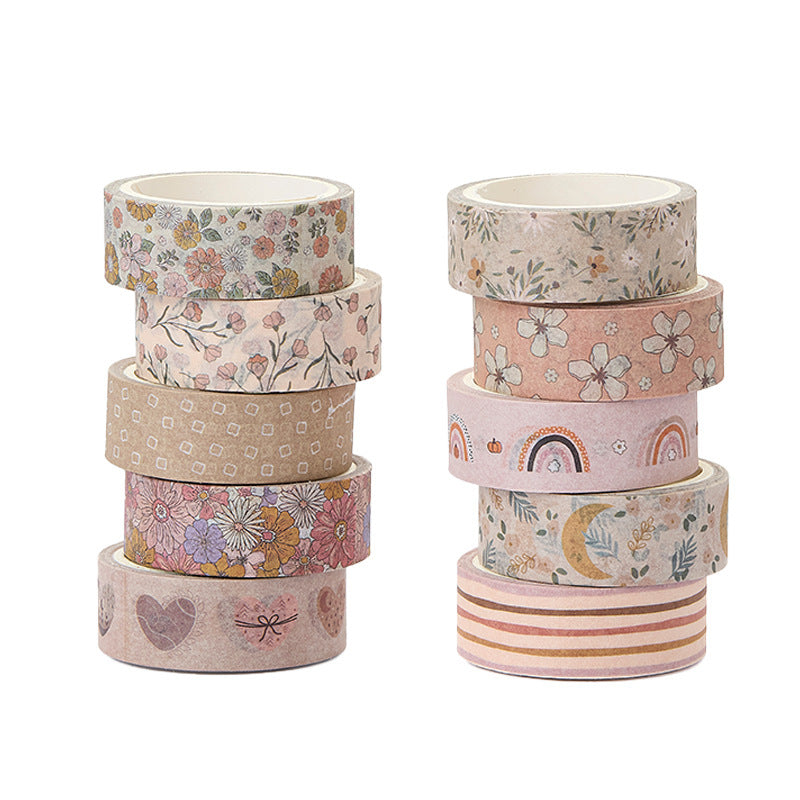 Boho Washi Tape Set – Bohemian Style, 20 Rolls - ViktaShop