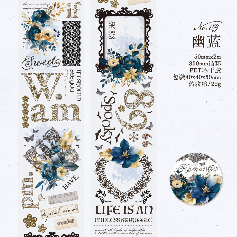 Dark Night Song PET Tape – Lace Series, 350mm - ViktaShop