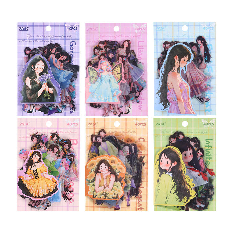 Charming Year Series Sticker Bag – DIY Collage & Note Stickers, 6 Options - ViktaShop