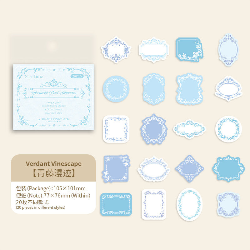 Relief Note Paper - Fuying Series, 20 Pcs - ViktaShop