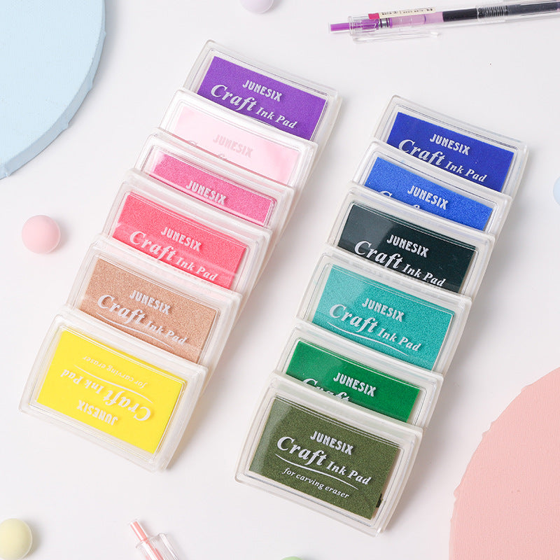 Korean Style 40-Color Ink Pad Set – Thick Sponge for DIY Stamping - ViktaShop