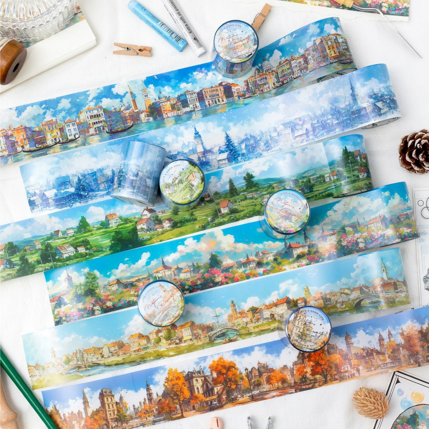 Travel Time Series – PET Tape, Travel Memory Landscape, 2m - ViktaShop