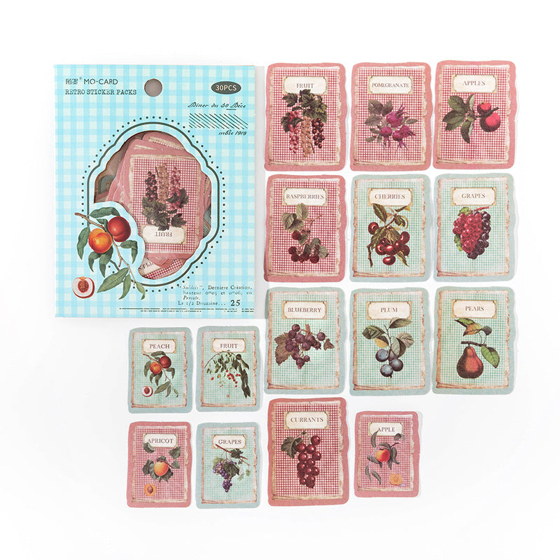 Sticker Bag - Pastoral Diary Series, 6 Pcs - ViktaShop