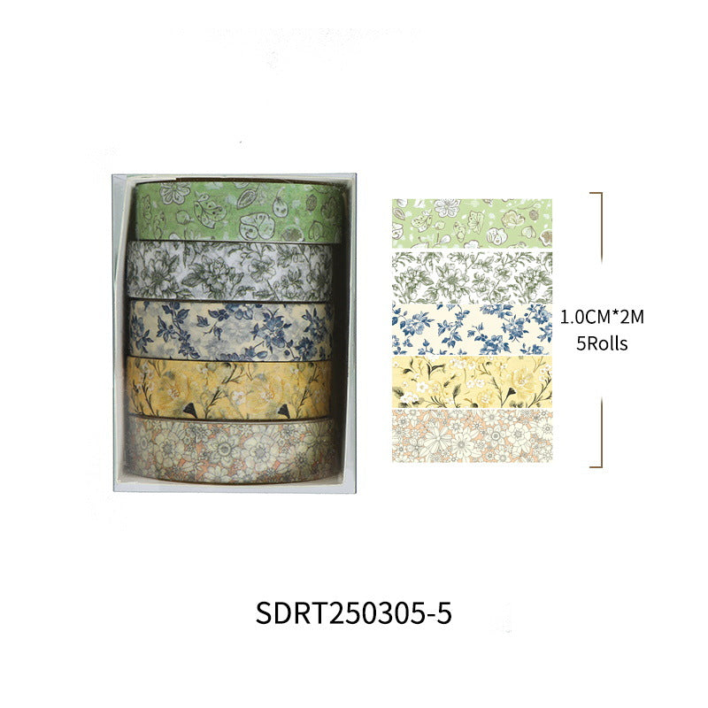 Old Year Poem Washi Tape Set – Retro Literary Style, 12 Options - ViktaShop