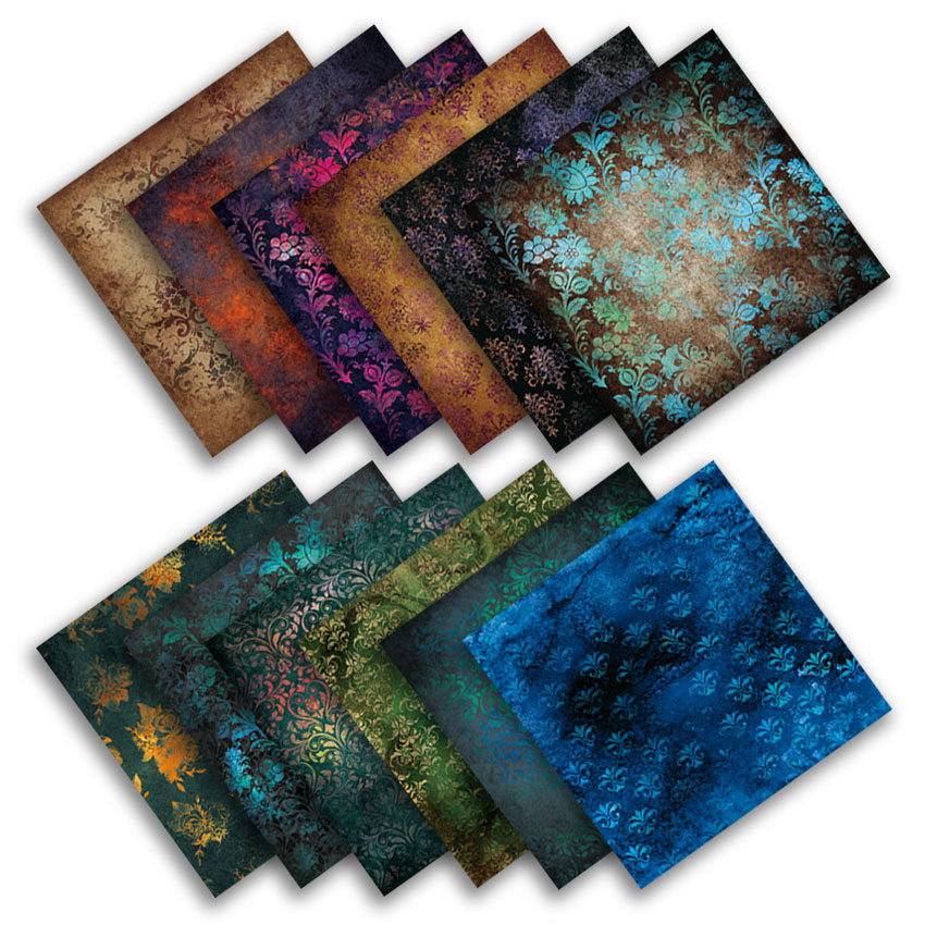 Colorful Retro DIY Background Pattern Paper - 24 Sheets - ViktaShop